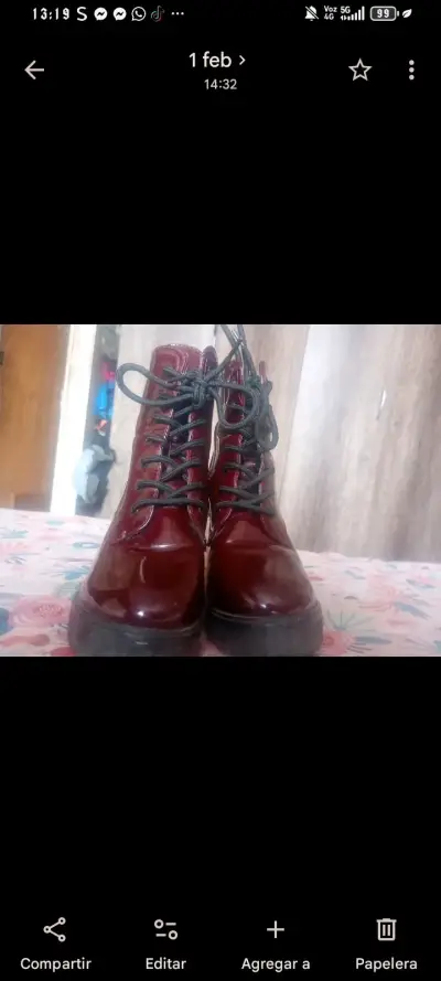 Botines de charol burdeos - miniatura 2