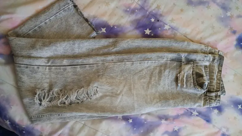 Jeans gris desgastado - 2