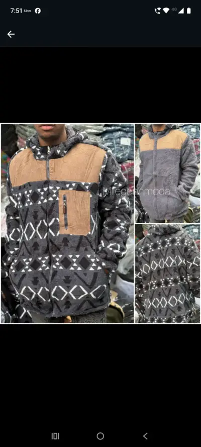 Chaqueta reversible corderito hombre - miniatura 2
