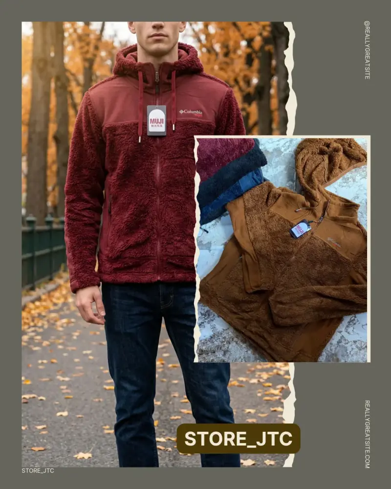 Chaqueta polar Columbia burdeos - 1