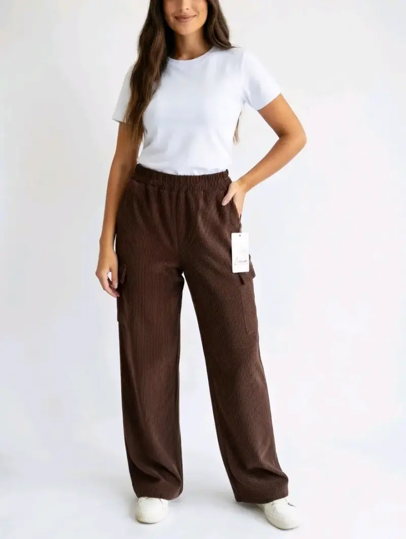 Pantalones marrones de corduroy - 3