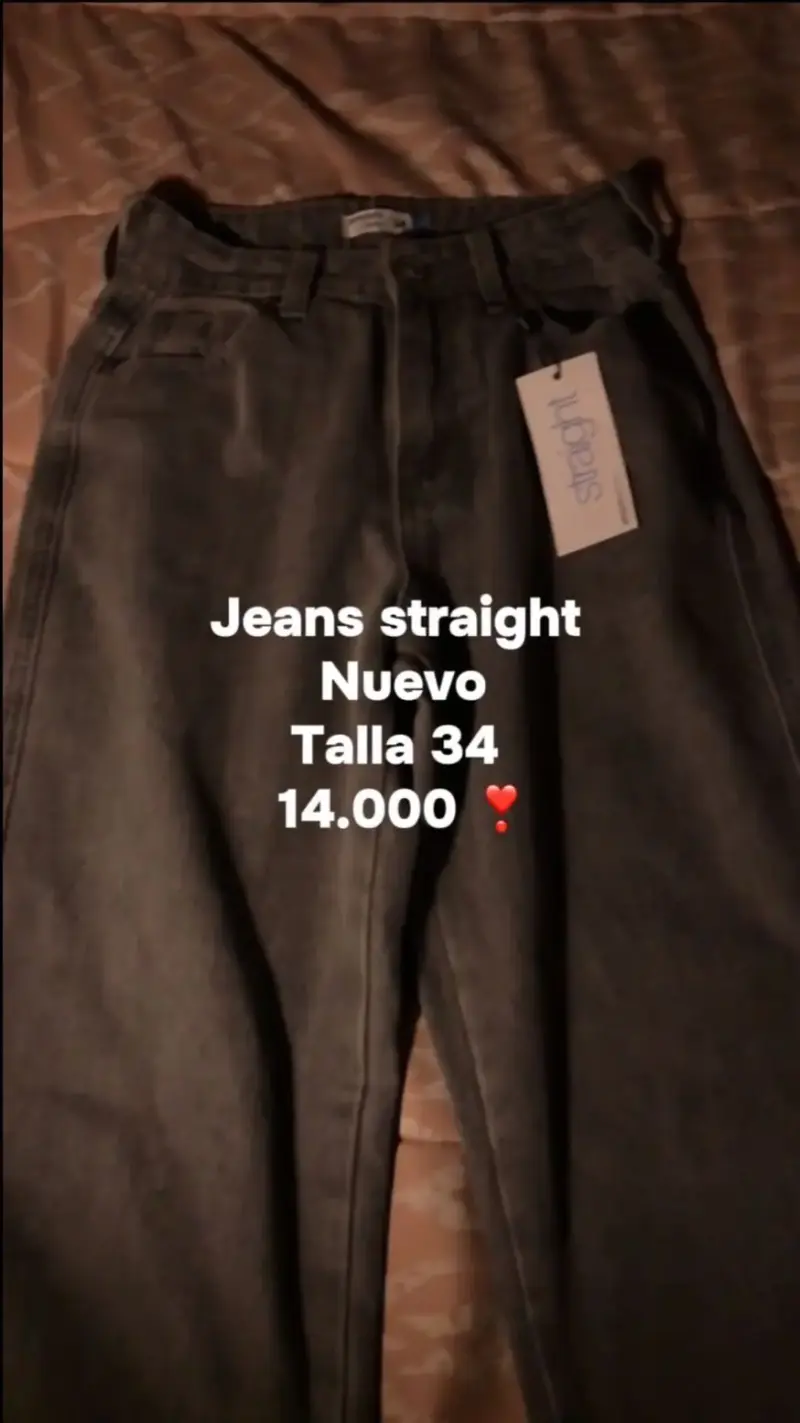 Jeans straight nuevos talla 34