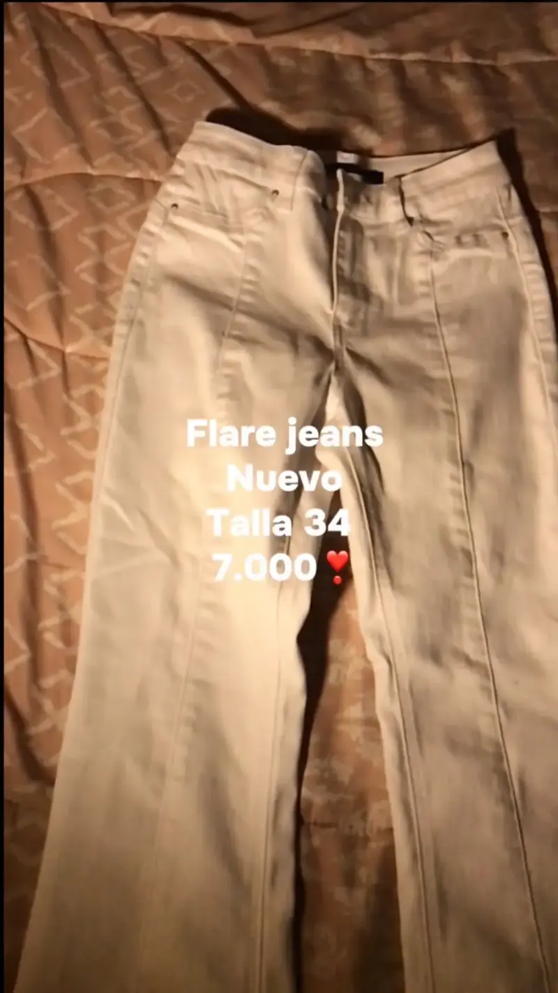 Jeans flare blanco nuevos