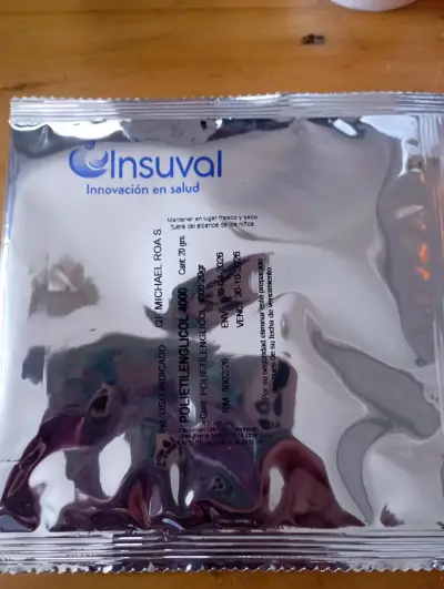 Sobres de Polietilenglicol 4000 Insuval 20g c/u - miniatura 1