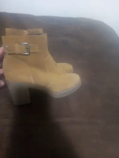 Botines de gamuza camel - miniatura 2