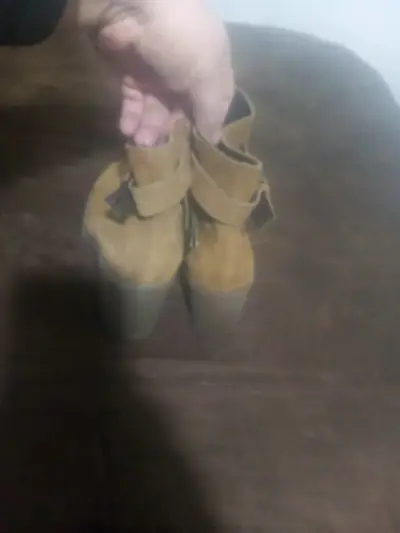 Botines de gamuza camel - miniatura 3