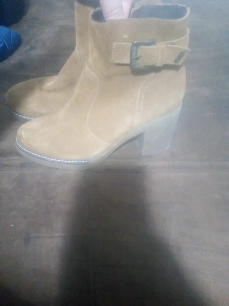 Botines de gamuza camel - 4