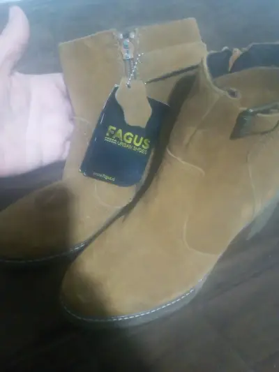 Botines de gamuza camel - miniatura 5