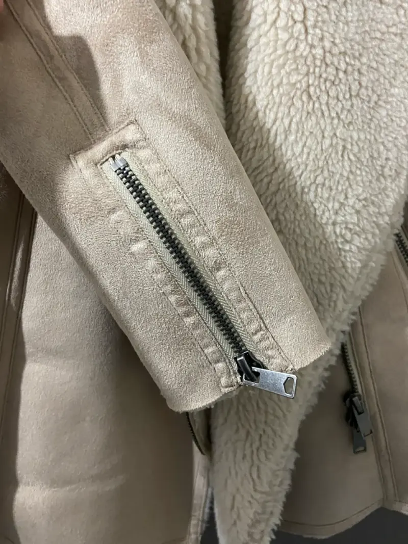 Gamulán beige con forro de lana - 3
