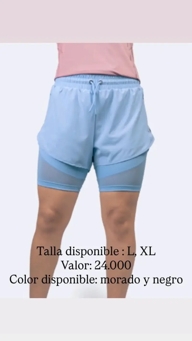 Shorts deportivos celestes