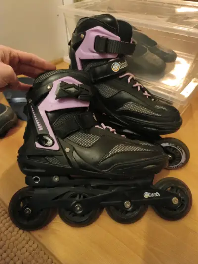Patines en línea negros y morados Hook - miniatura 2