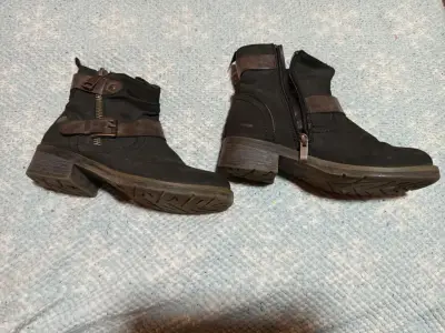 Botines negros de cuero con cierre nº36 - miniatura 1
