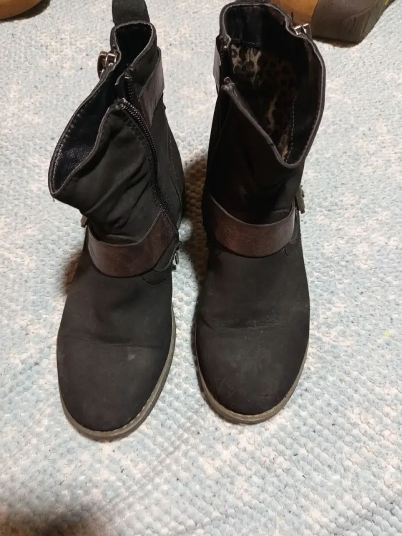 Botines negros de cuero con cierre nº36 - 2