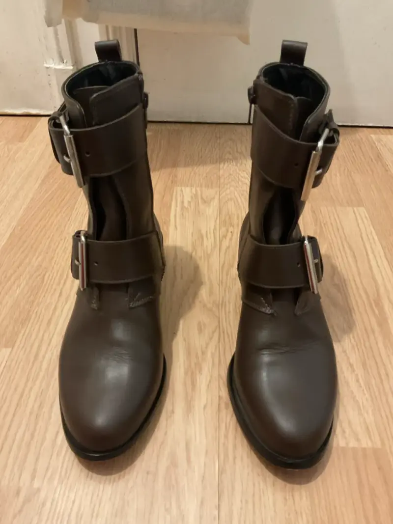 Botas de cuero café moro - 1