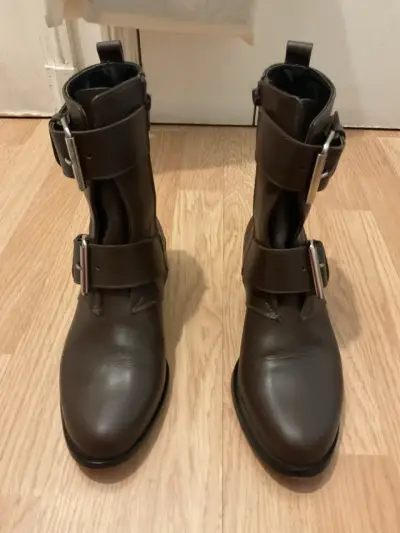 Botas de cuero café moro - miniatura 1