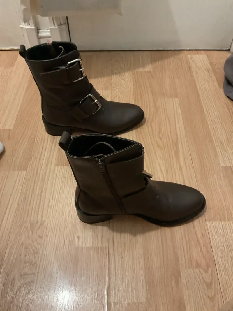 Botas de cuero café moro - 3