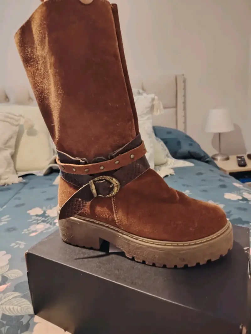 Botas de gamuza marrón - 1