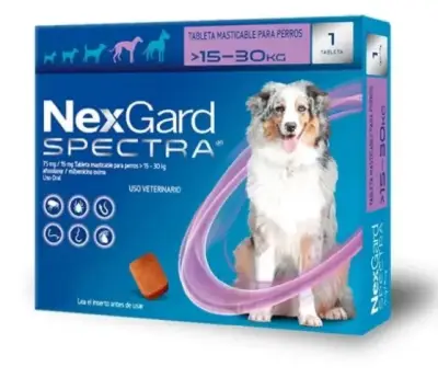 NexGard Spectra 15 a 30 kg x 1 comprimido - miniatura 2