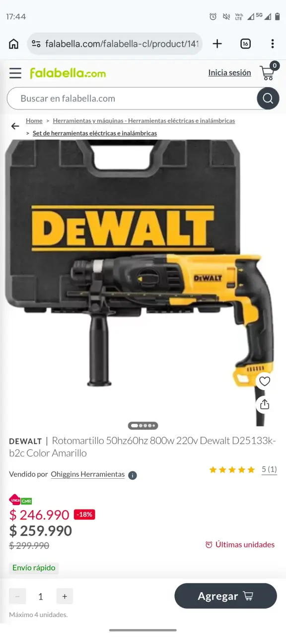 Taladro rotativo DeWalt amarillo - 5