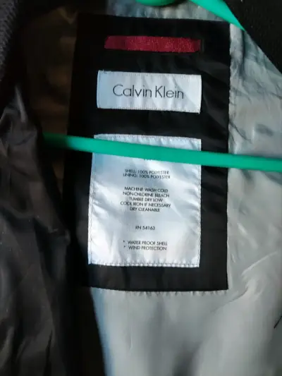 Parka negra impermeable CK - miniatura 2