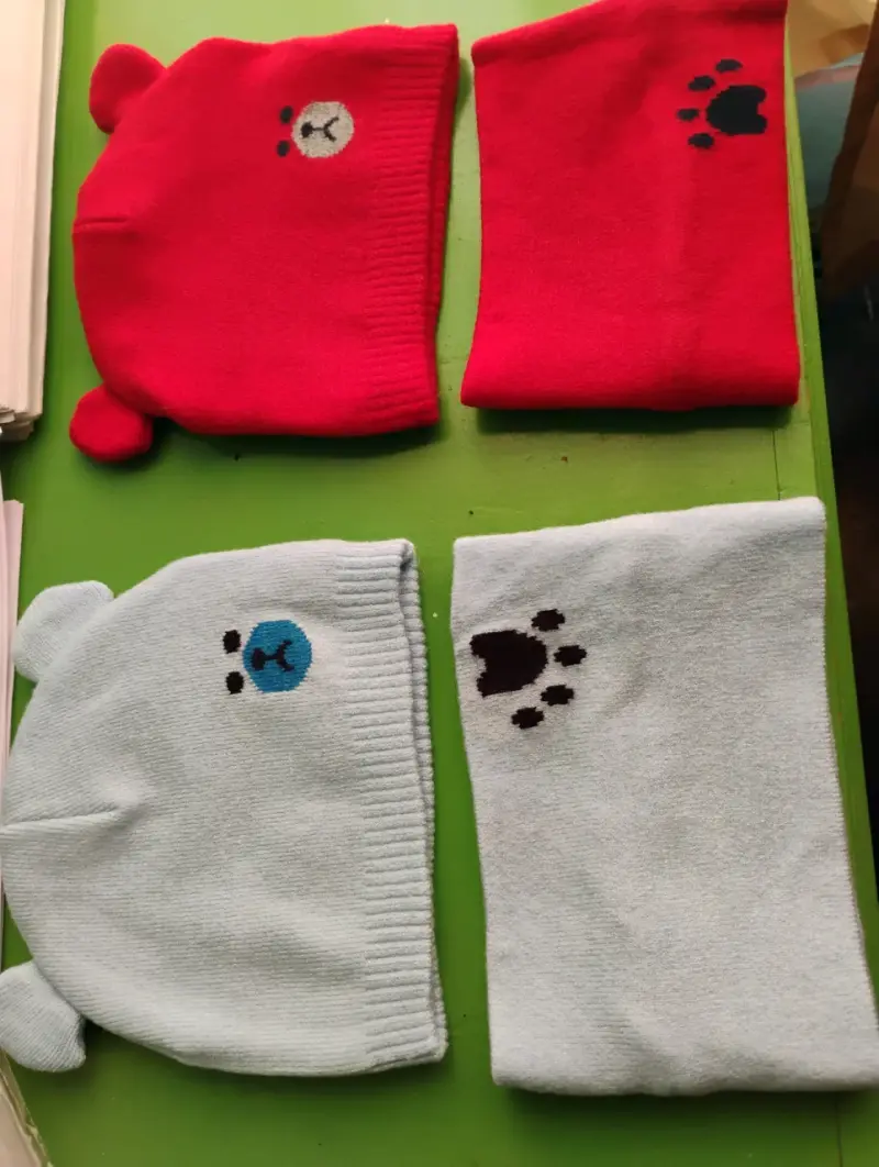 Gorros de lana con orejas - 1