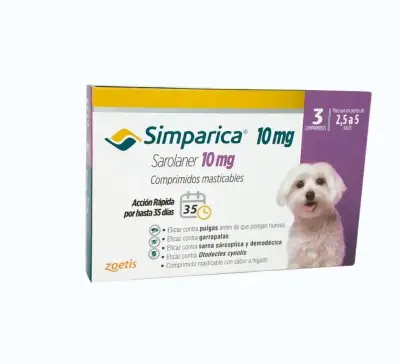 Simparica 2,5 a 5 kg x 3 comprimidos - miniatura 1