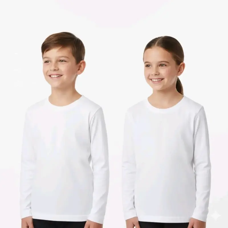 Poleras blancas para niños