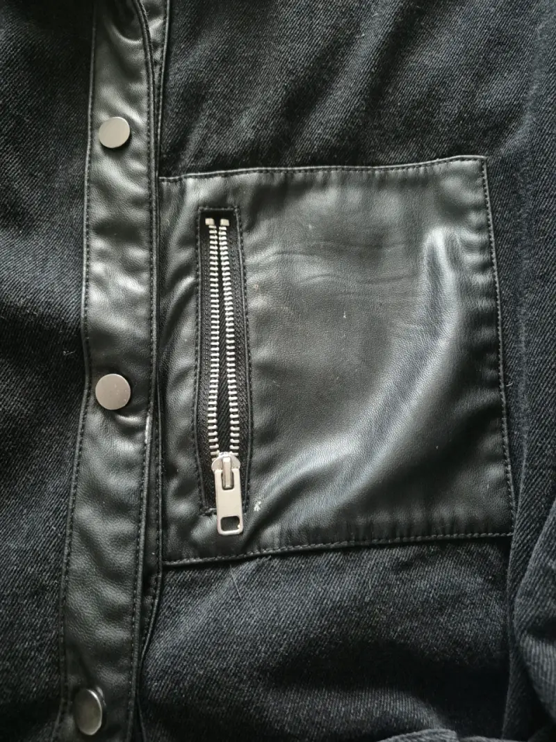 Chaqueta negra de mezclilla ZARA - 3