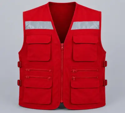 Chaleco Geologo rojo con bolsillos - miniatura 1
