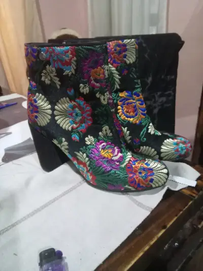 Botines de tela floral - miniatura 2