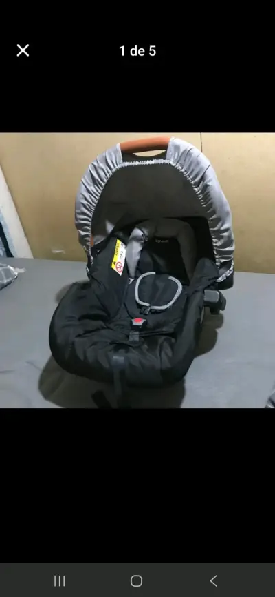Silla de auto para bebé negra - miniatura 5