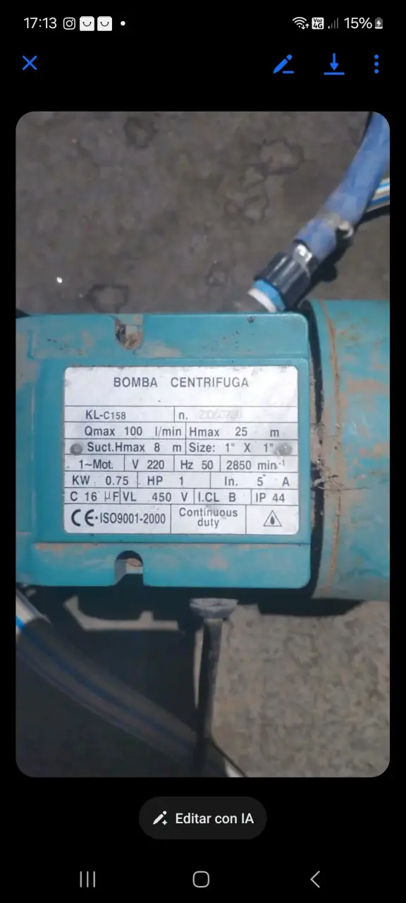 Bomba de agua industrial verde - 2