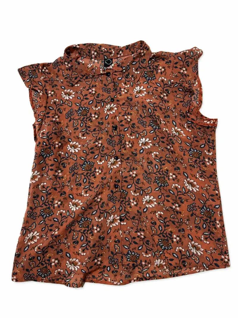Blusa floral sin mangas marca IÓ