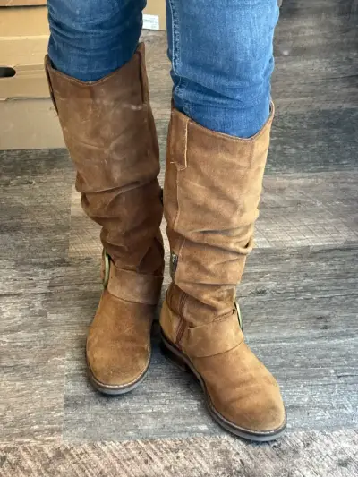 Botas de gamuza marrón - miniatura 1