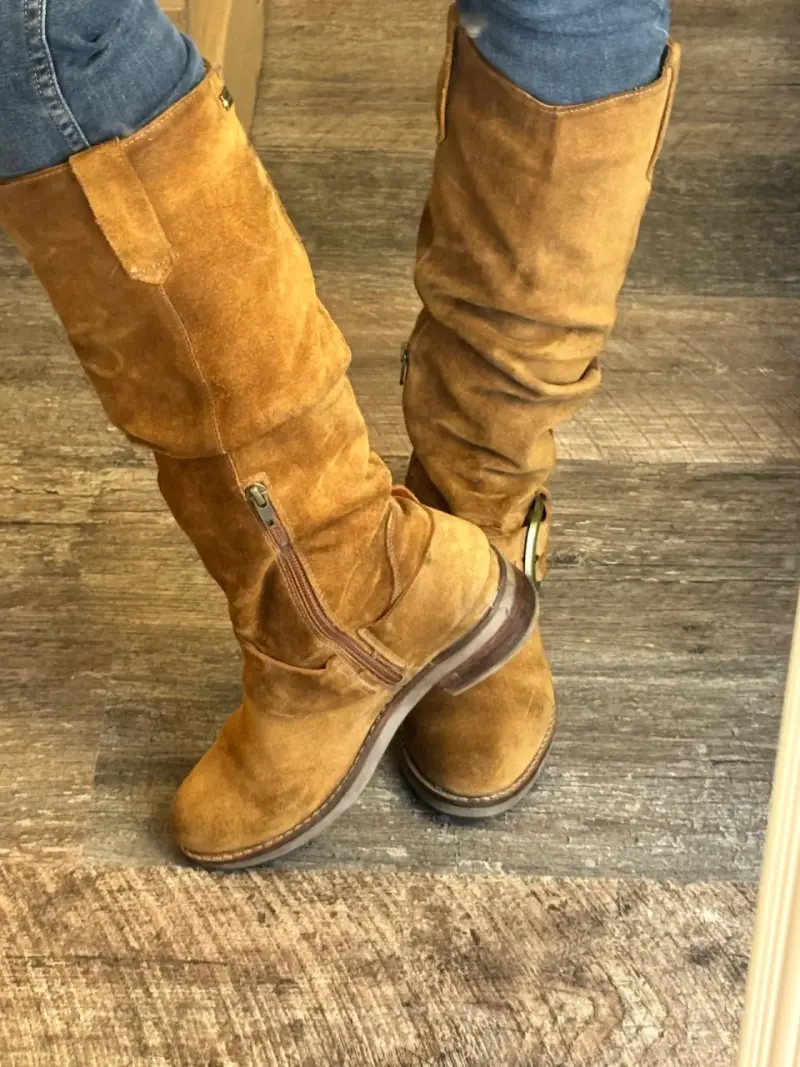 Botas de gamuza marrón - 4