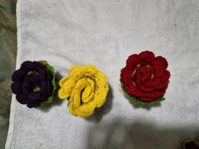 Posavasos de crochet coloridos - miniatura 3