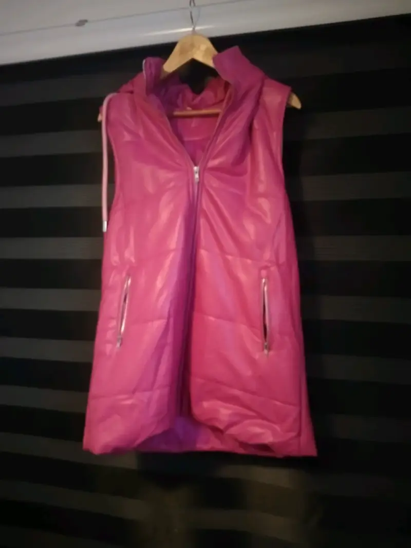 Chaleco acolchado sin mangas rosado - 2