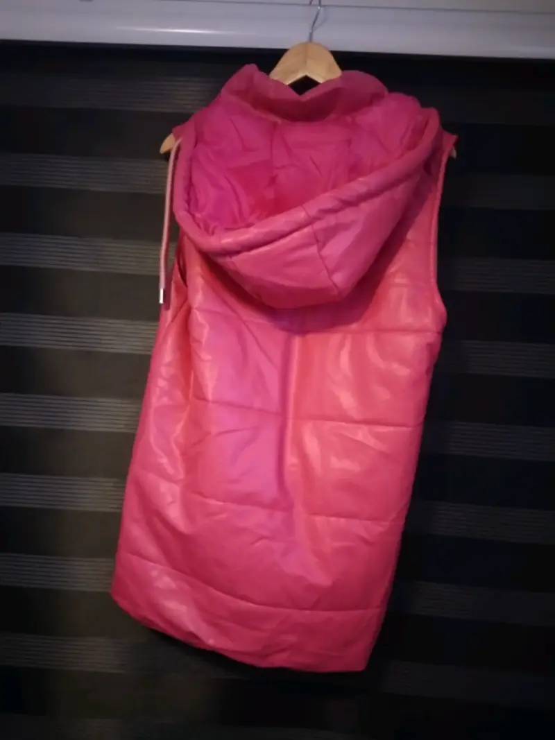 Chaleco acolchado sin mangas rosado - 3