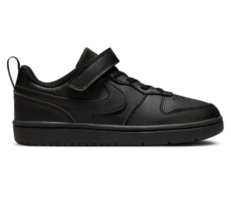 Zapatilla infantil negra con velcro - 1