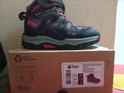Botín niña velcro gris y fucsia Lippi - miniatura 1