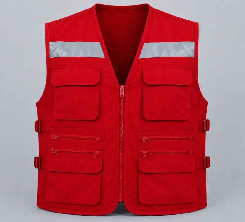Chaleco Geologo rojo reflectante - 3