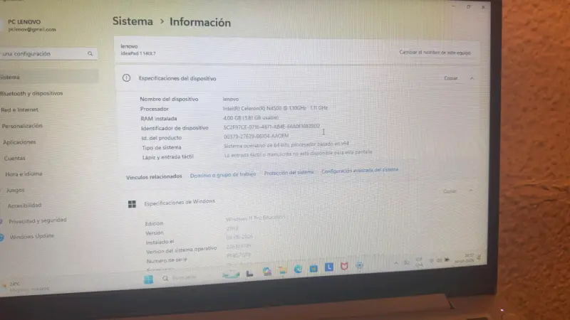 Notebook Lenovo 14 pulgadas - 2
