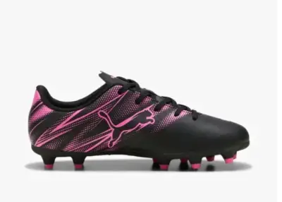 Botines de fútbol negros y rosados - miniatura 2
