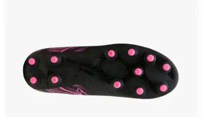 Botines de fútbol negros y rosados - miniatura 3