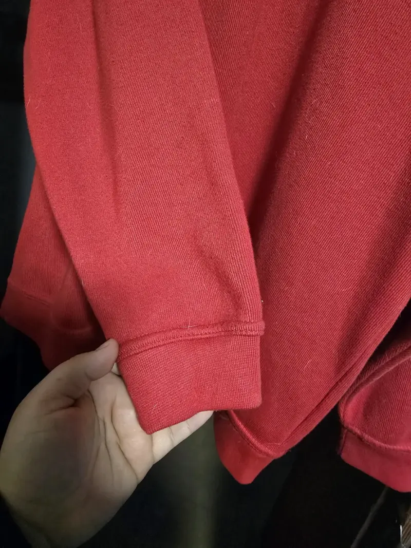 Sweater rojo con cierre hombre - 2