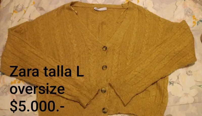 Cárdigan mostaza Zara talla L
