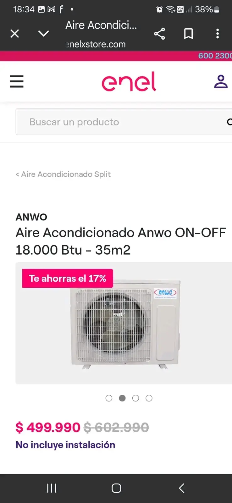 Aire Acondicionado Anwo 18.000 Btu - 2