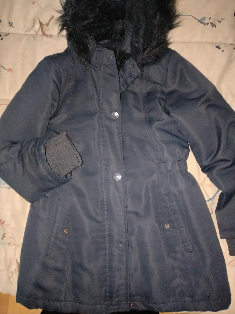 Parka de niña colegio azules talla 8 años - 3
