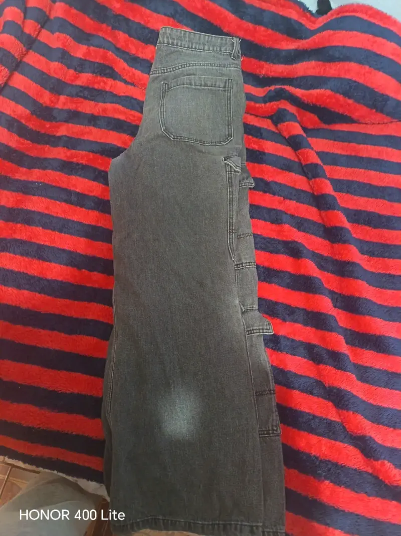 Pantalones cargo negros talla 40 - 2