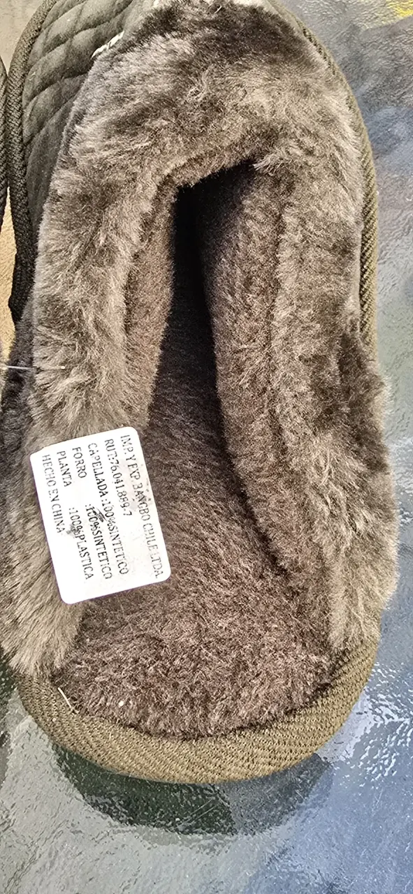 Pantuflas de felpa verde oscuro 43-44 - 3